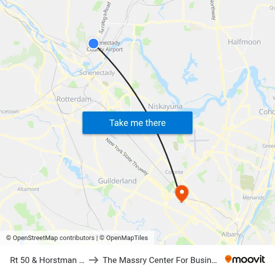 Rt 50 & Horstman Dr to The Massry Center For Business map