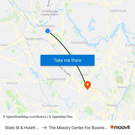 State St & Hulett St to The Massry Center For Business map