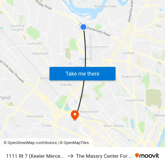1111 Rt 7 (Keeler Mercedes-Benz) to The Massry Center For Business map