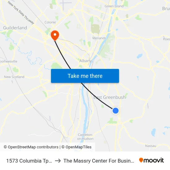 1573 Columbia Tpke to The Massry Center For Business map