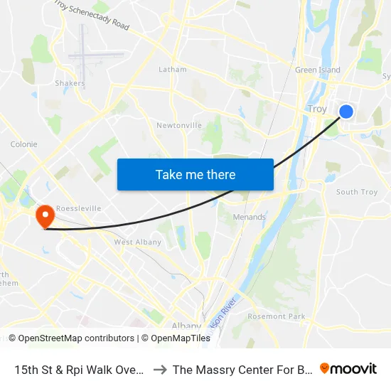 15th St & Rpi Walk Over Bridge to The Massry Center For Business map