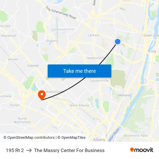 195 Rt 2 to The Massry Center For Business map