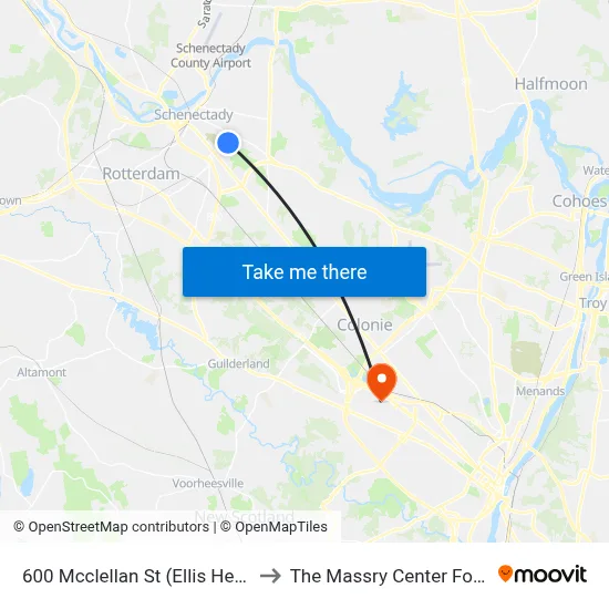 600 Mcclellan St (Ellis Health Center) to The Massry Center For Business map