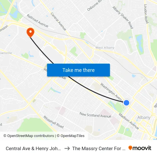 Central Ave & Henry Johnson Blvd to The Massry Center For Business map