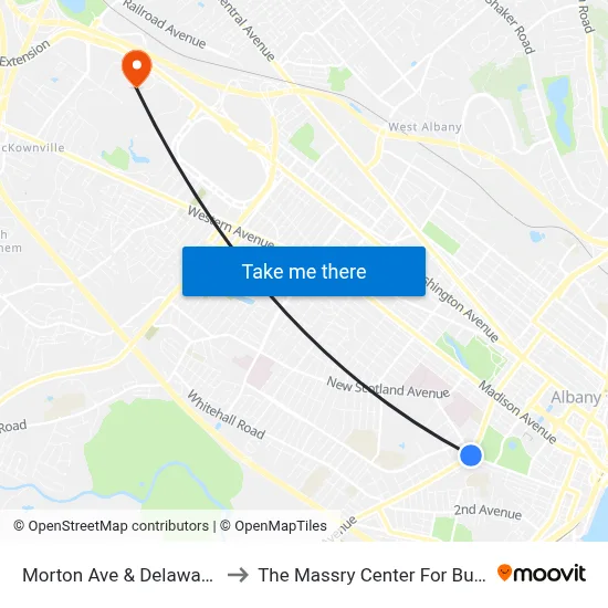Morton Ave & Delaware Ave to The Massry Center For Business map
