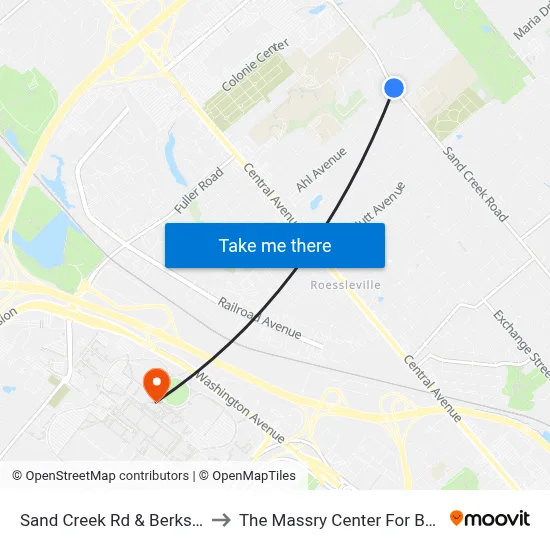 Sand Creek Rd & Berkshire Dr to The Massry Center For Business map