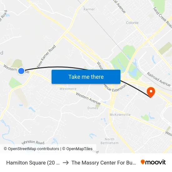 Hamilton Square (20 Mall) to The Massry Center For Business map