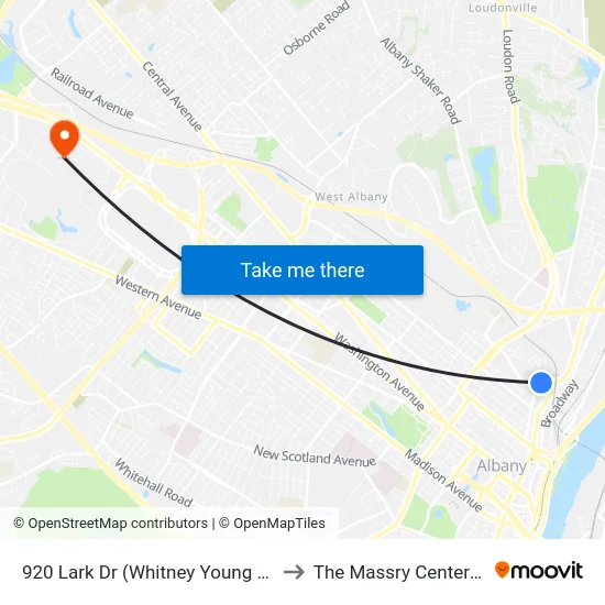 920 Lark Dr (Whitney Young Junior Health Cntr) to The Massry Center For Business map