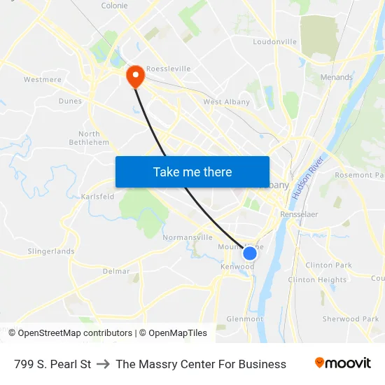 799 S. Pearl St to The Massry Center For Business map