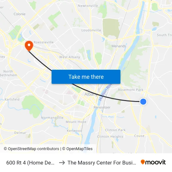 600 Rt 4 (Home Depot) to The Massry Center For Business map