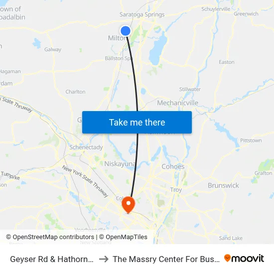 Geyser Rd & Hathorn Blvd to The Massry Center For Business map