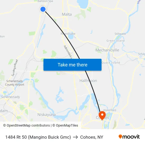 1484 Rt 50 (Mangino Buick Gmc) to Cohoes, NY map