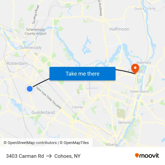 3403 Carman Rd to Cohoes, NY map