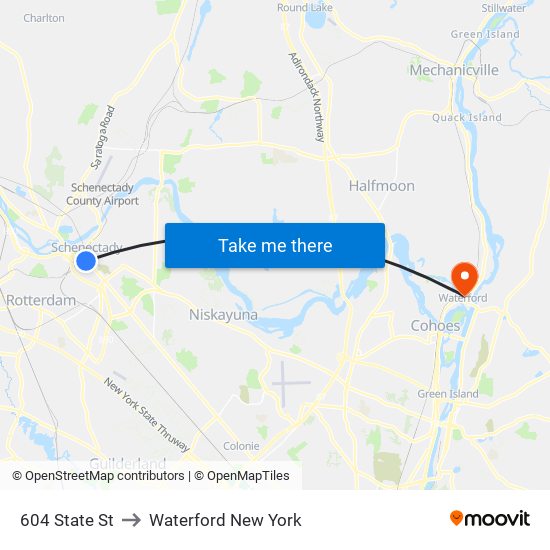 604 State St to Waterford New York map