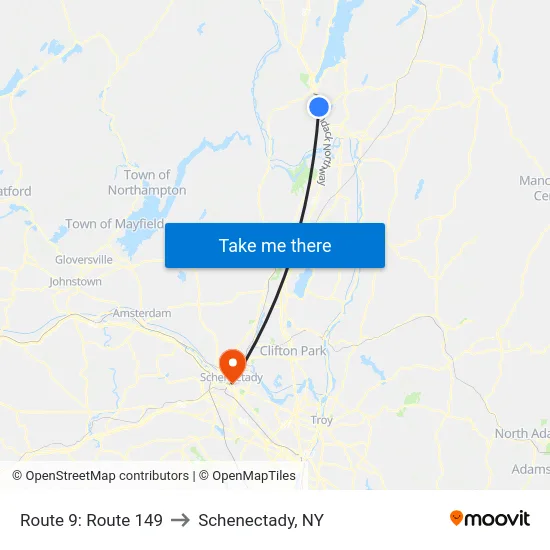 Route 9: Route 149 to Schenectady, NY map