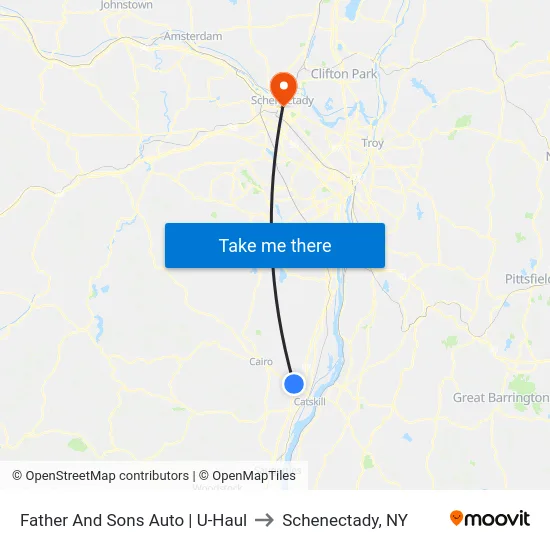 Father And Sons Auto | U-Haul to Schenectady, NY map