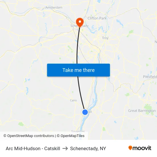 Arc Mid-Hudson - Catskill to Schenectady, NY map