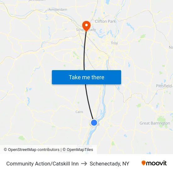 Community Action/Catskill Inn to Schenectady, NY map