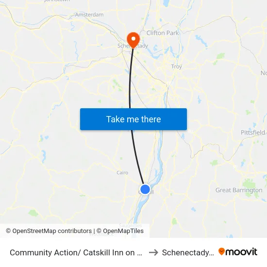 Community Action/ Catskill Inn on Request to Schenectady, NY map