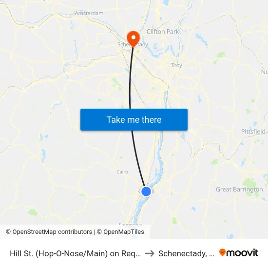 Hill St. (Hop-O-Nose/Main) on Request to Schenectady, NY map
