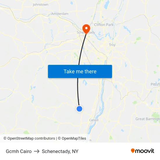 Gcmh Cairo to Schenectady, NY map