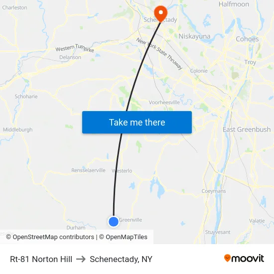 Rt-81 Norton Hill to Schenectady, NY map