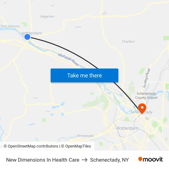 New Dimensions In Health Care to Schenectady, NY map
