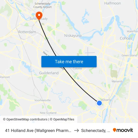 41 Holland Ave (Wallgreen Pharmacy) to Schenectady, NY map