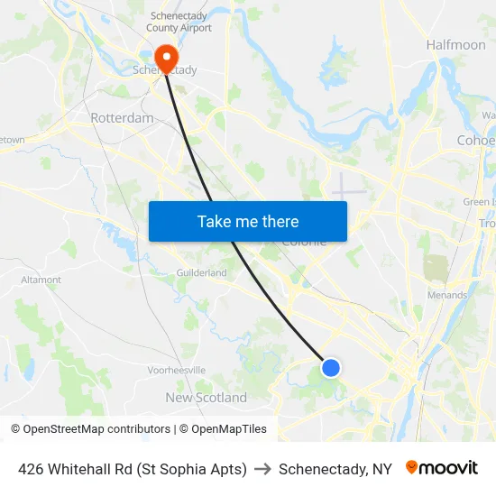 426 Whitehall Rd  (St Sophia Apts) to Schenectady, NY map