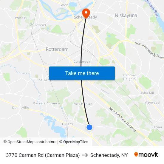 3770 Carman Rd (Carman Plaza) to Schenectady, NY map