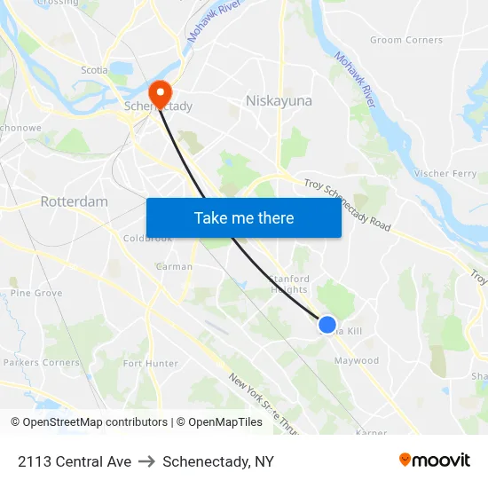 2113 Central Ave to Schenectady, NY map