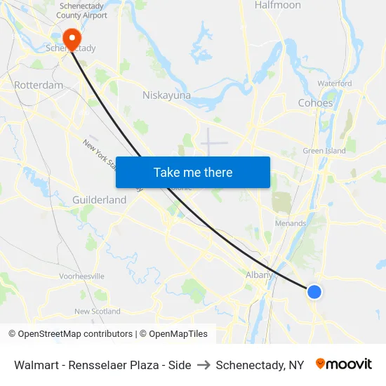 Walmart - Rensselaer Plaza - Side to Schenectady, NY map