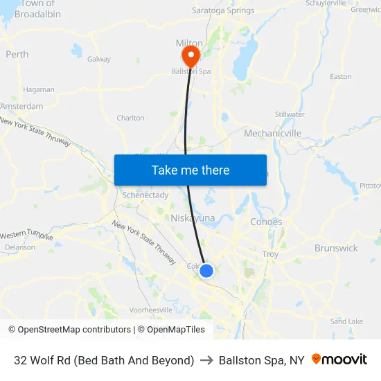 32 Wolf Rd (Bed Bath And Beyond) to Ballston Spa, NY map
