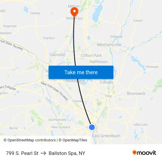 799 S. Pearl St to Ballston Spa, NY map