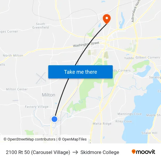 2100 Rt 50 (Carousel Village) to Skidmore College map