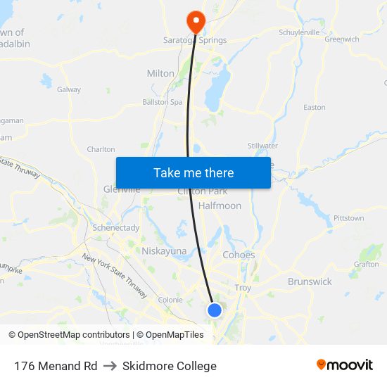 176 Menand Rd to Skidmore College map
