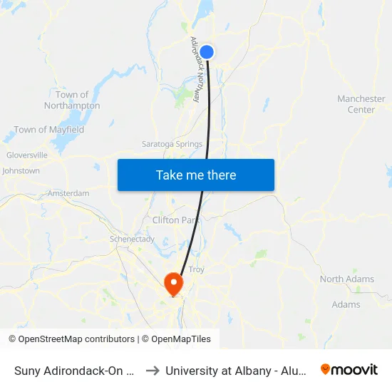 Suny Adirondack-On Request to University at Albany - Alumni Quad map