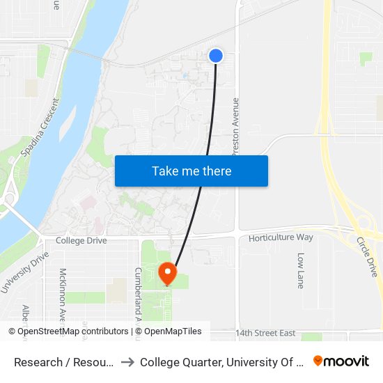 Research / Resources Row to College Quarter, University Of Saskatchewan map