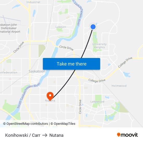 Konihowski / Carr to Nutana map