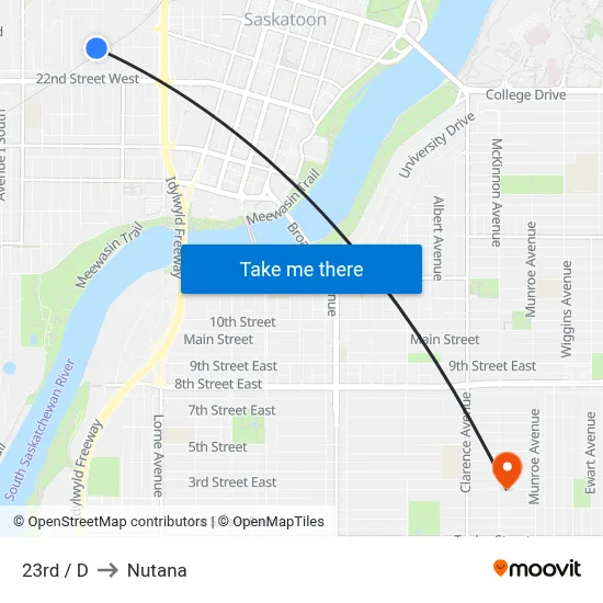 23rd /  D to Nutana map