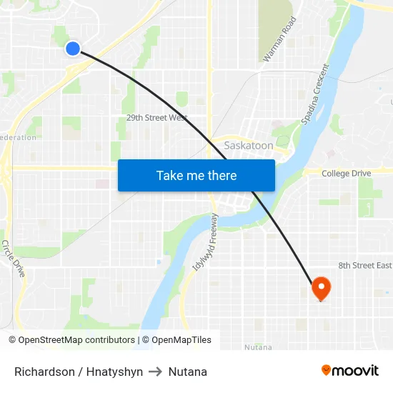 Richardson / Hnatyshyn to Nutana map