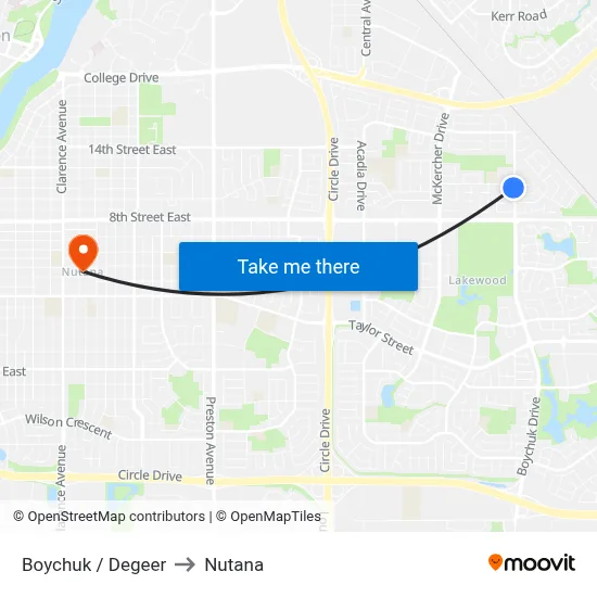 Boychuk / Degeer to Nutana map