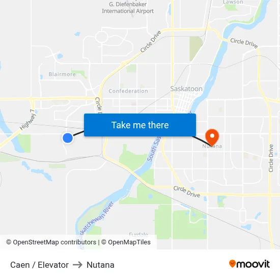 Caen / Elevator to Nutana map