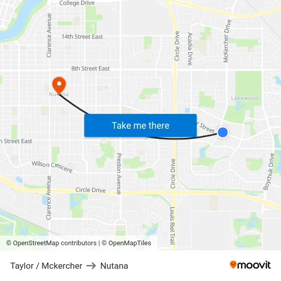 Taylor / Mckercher to Nutana map