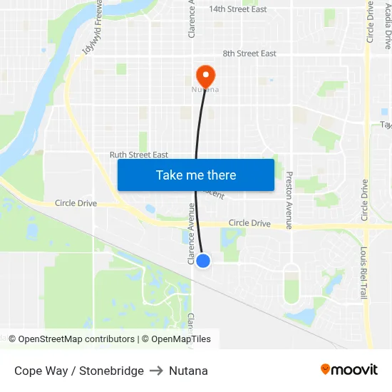 Cope Way / Stonebridge to Nutana map