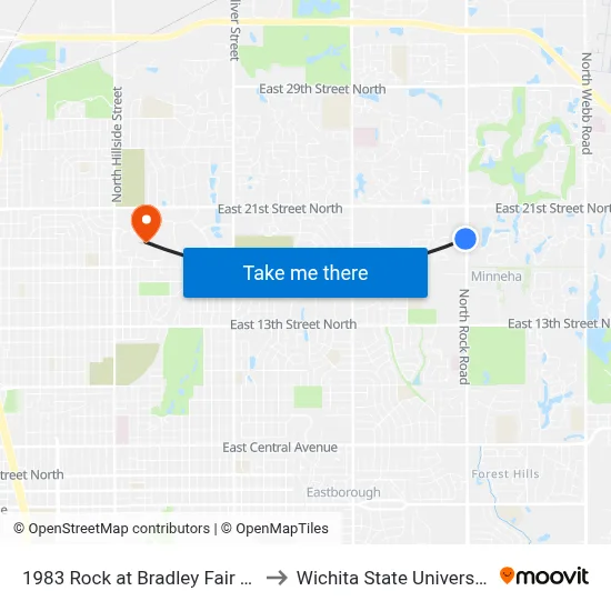 1983 Rock at Bradley Fair Sb to Wichita State University map