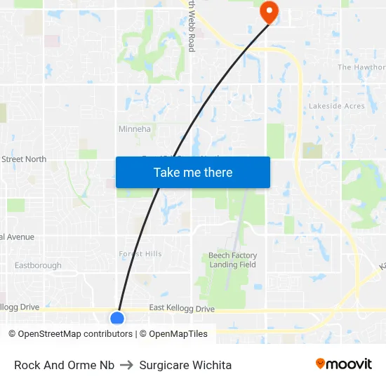 Rock And Orme Nb to Surgicare Wichita map