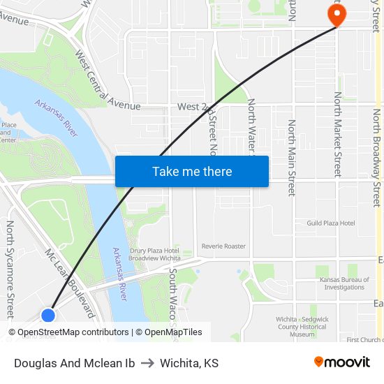 Douglas And Mclean Ib to Wichita, KS map