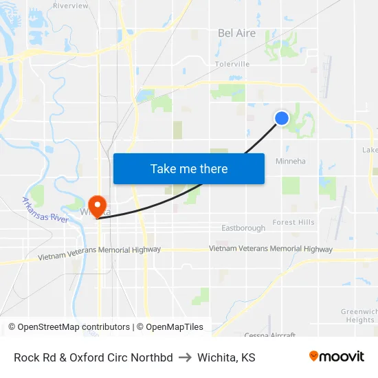Rock Rd & Oxford Circ Northbd to Wichita, KS map