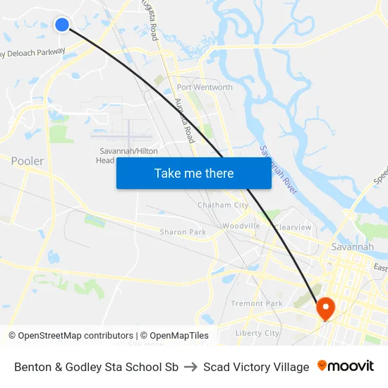 Benton & Godley Sta School Sb to Scad Victory Village map